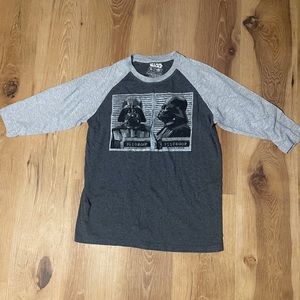 Star Wars men’s 1/4 sleeve baseball shirt